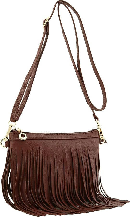 FashionPuzzle Small Fringe Crossbody Bag with Wrist Strap | Amazon (US)