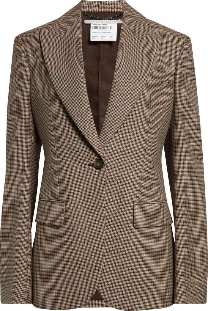 Oversize Houndstooth Unlined Wool Blazer | Nordstrom