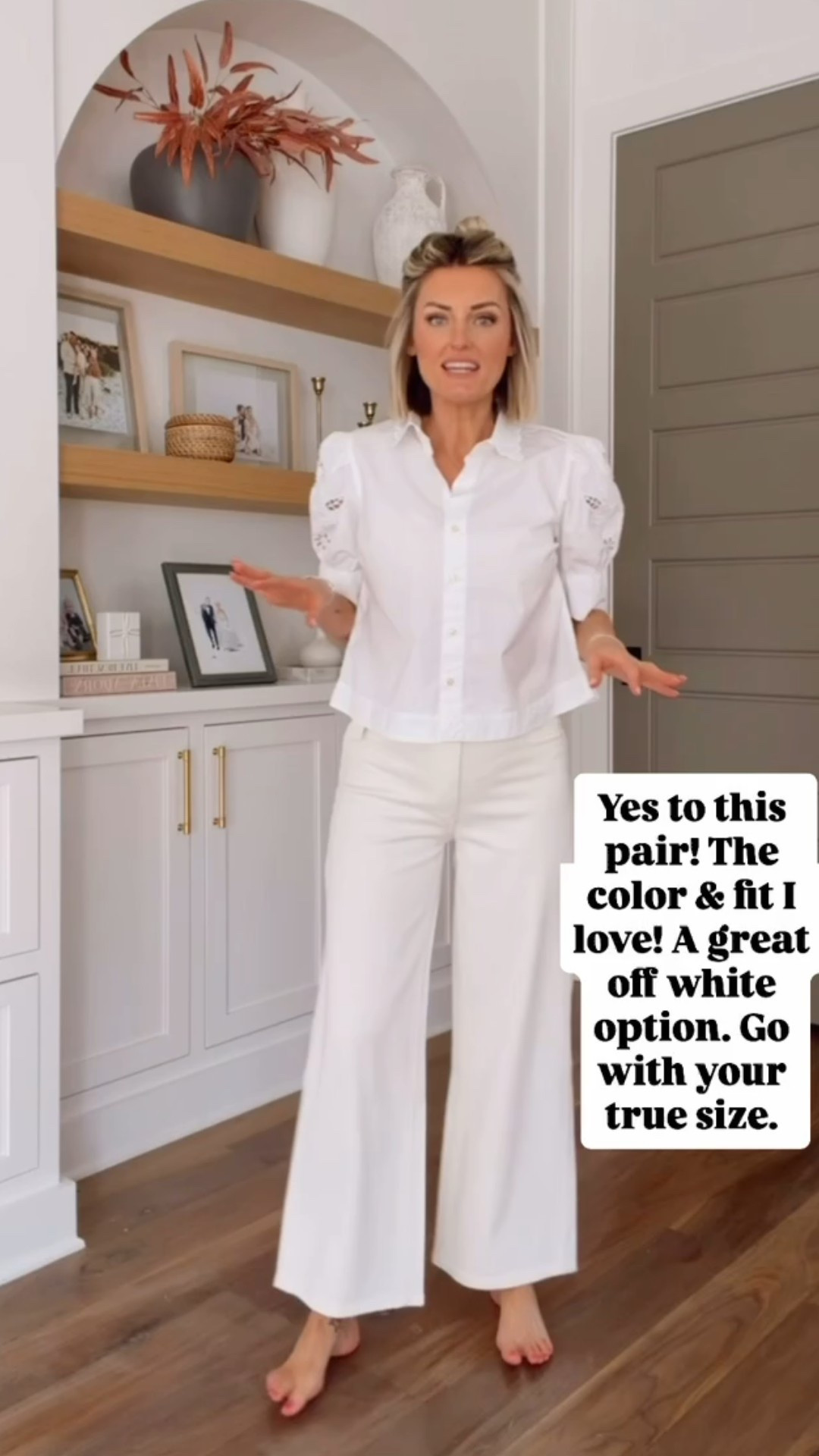 These wide leg denim are the perfect length! I love that they’re a more creamy white! Wearing 26.

Loverly Grey, Shopbop, white wide leg denim, white wide leg jeans, spring fashion, spring outfit ideas 

#LTKootd
