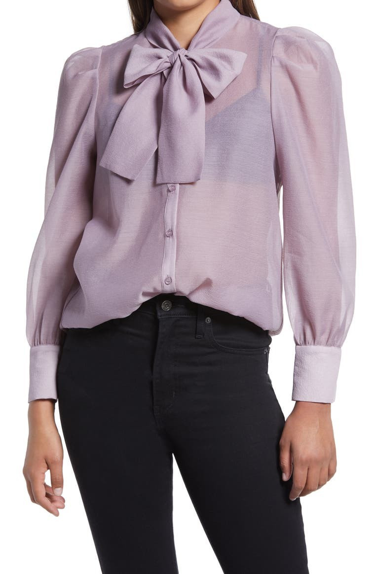 Briana Tie Neck Blouse | Nordstrom