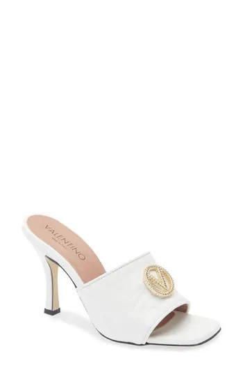 VALENTINO BY MARIO VALENTINO Venere Heeled Sandal in White at Nordstrom Rack, Size 10 | Nordstrom Rack