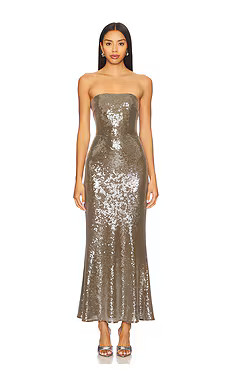 SAU LEE Ciara Dress in Smokey Olive from Revolve.com | Revolve Clothing (Global)