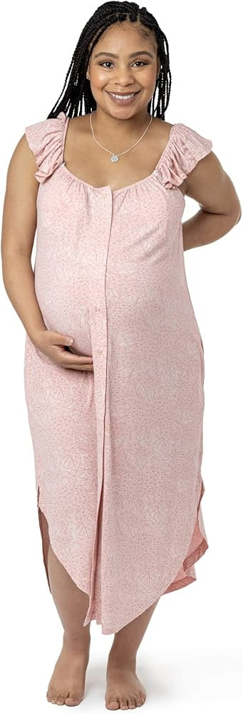 Kindred Bravely Ruffle Strap Labor and Delivery Gown | 3 In 1 Labor, Delivery, Nursing Gown for Hosp | Amazon (US)
