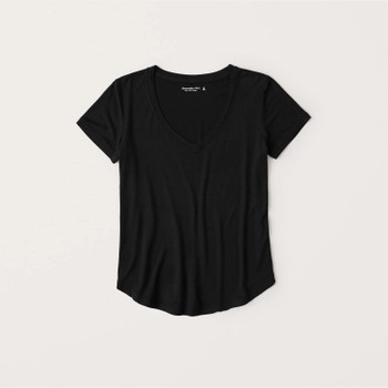 Drapey V-Neck Tee | Abercrombie & Fitch (US)