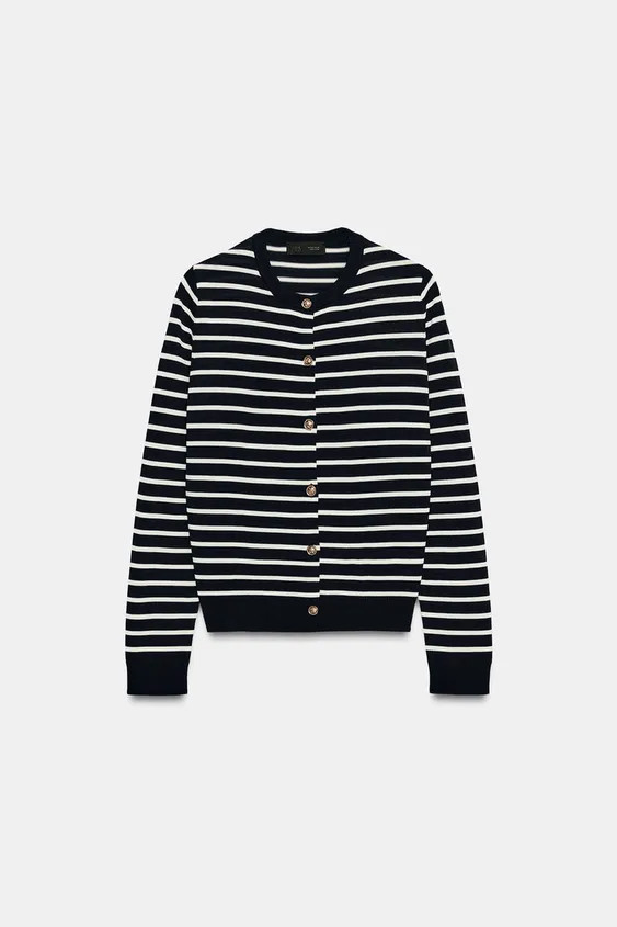 STRIPED KNIT CARDIGAN | Zara DE