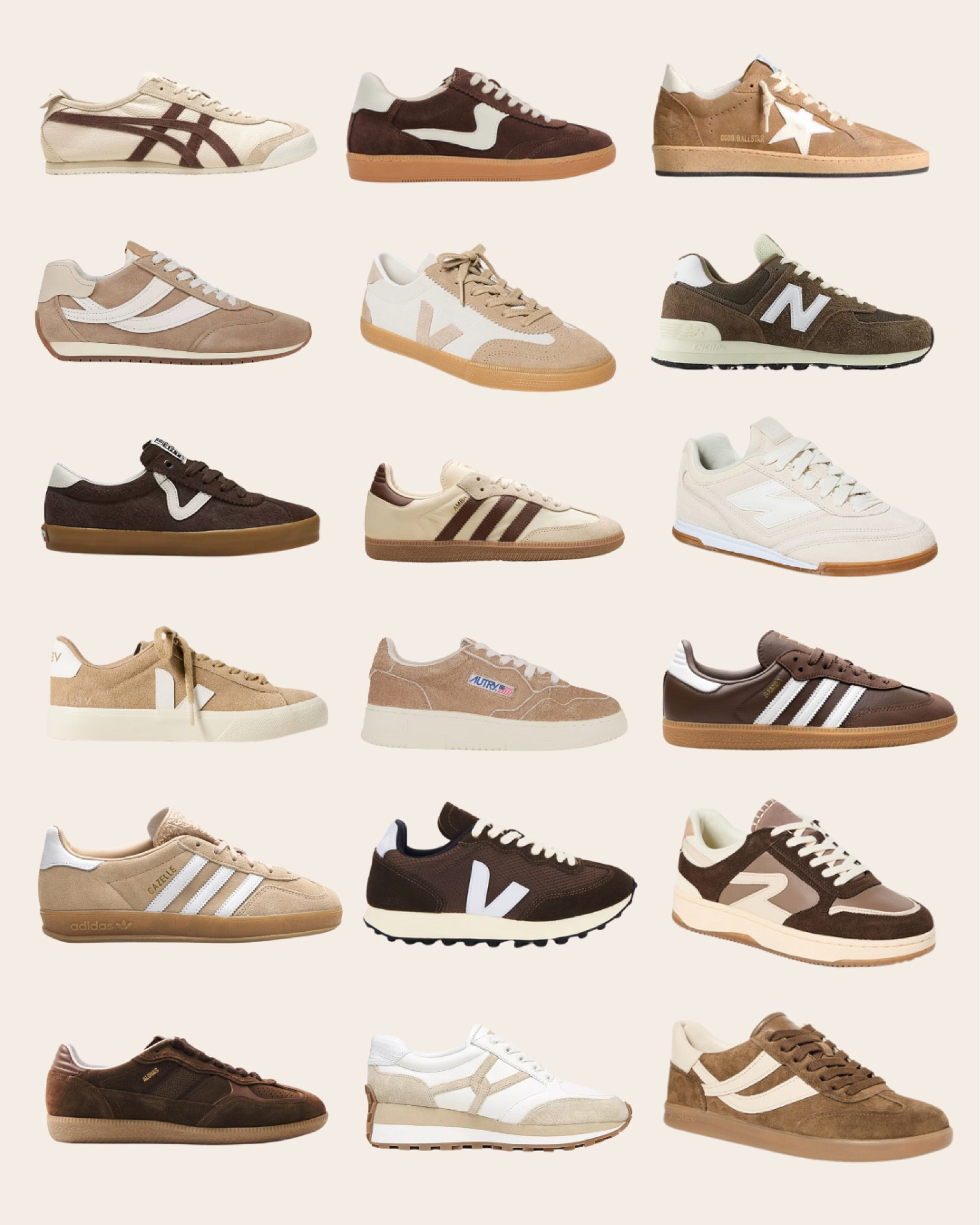 Brown & tan suede sneaker favorites