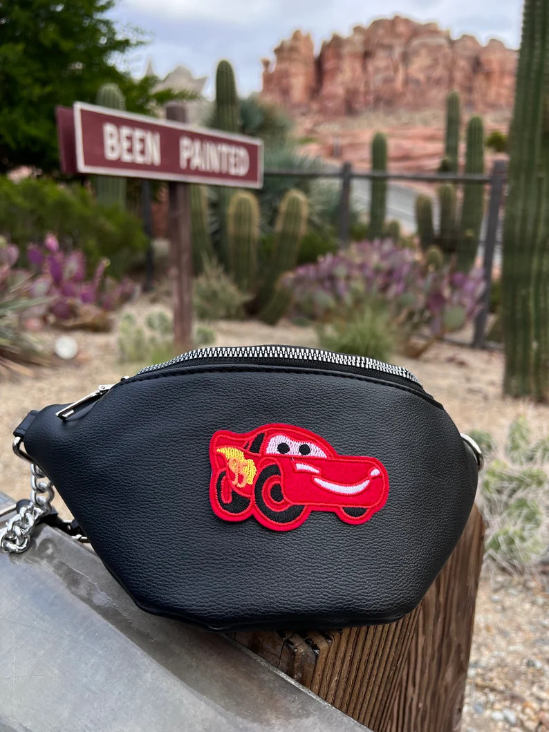 Lightening Fast Black Vegan Leather Fanny Pack | Etsy (US)
