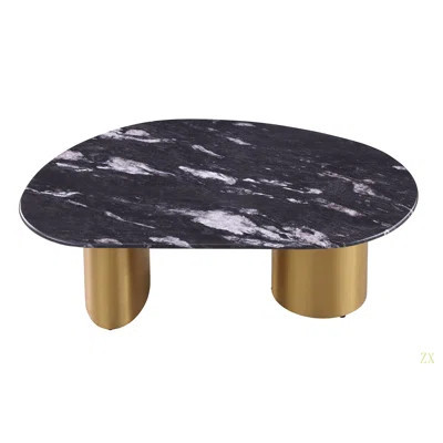 1Pc Oval Coffee Table Sinte Stone Top Legs Soft Corner Edges Primary Living Room | Wayfair North America