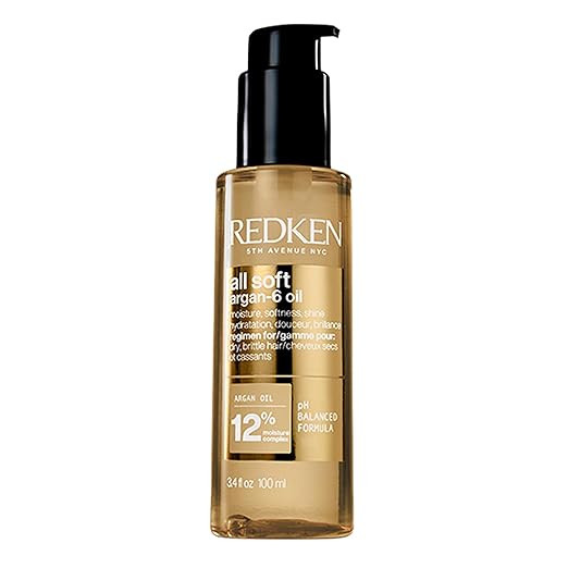 Redken All Soft Argan-6 Oil Treatment For Dry Hair - Deeply Conditions Hair, Adds Softness and Sh... | Amazon (US)