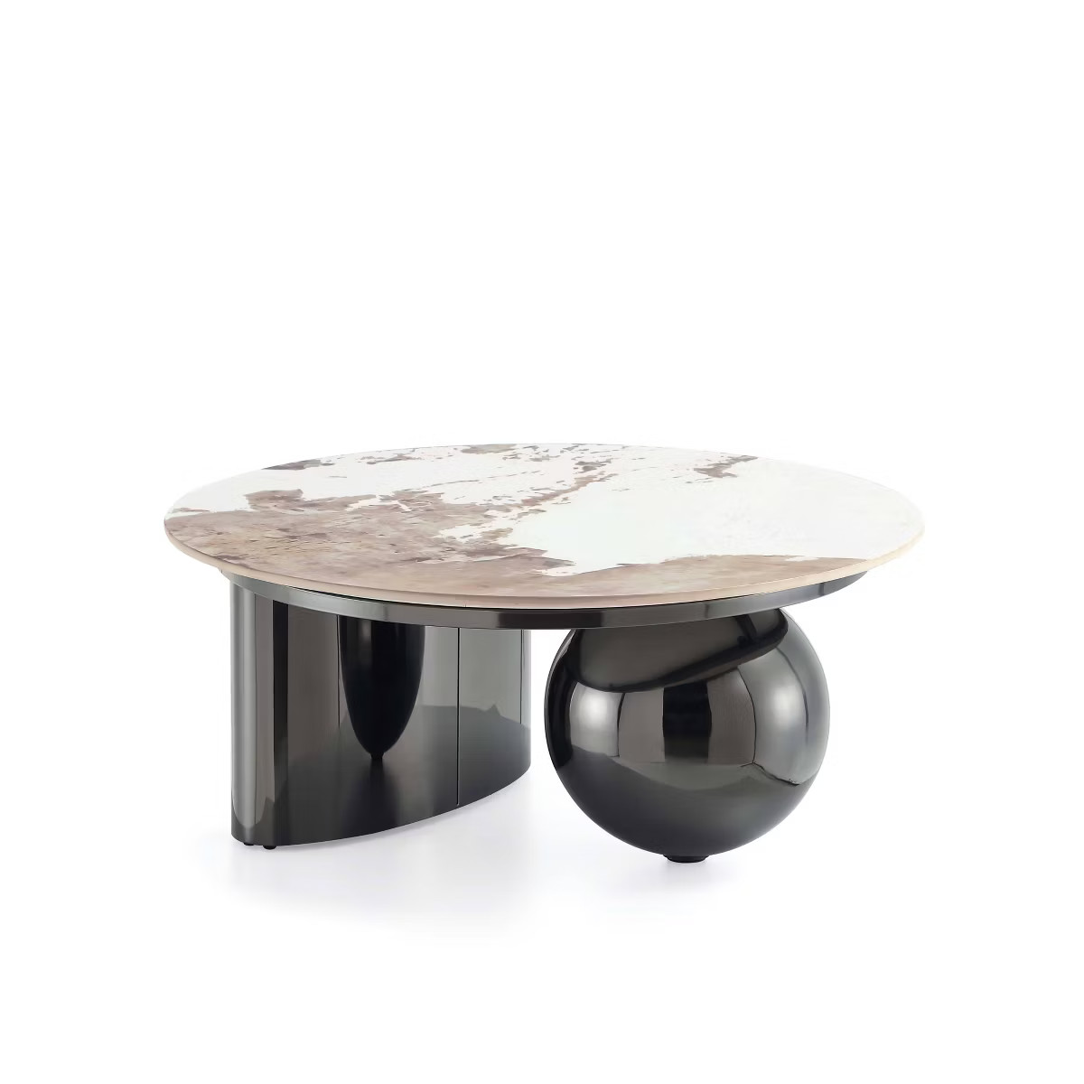 Manhattan Comfort Laurel Sintered Stone Top Coffee Table Black | Target