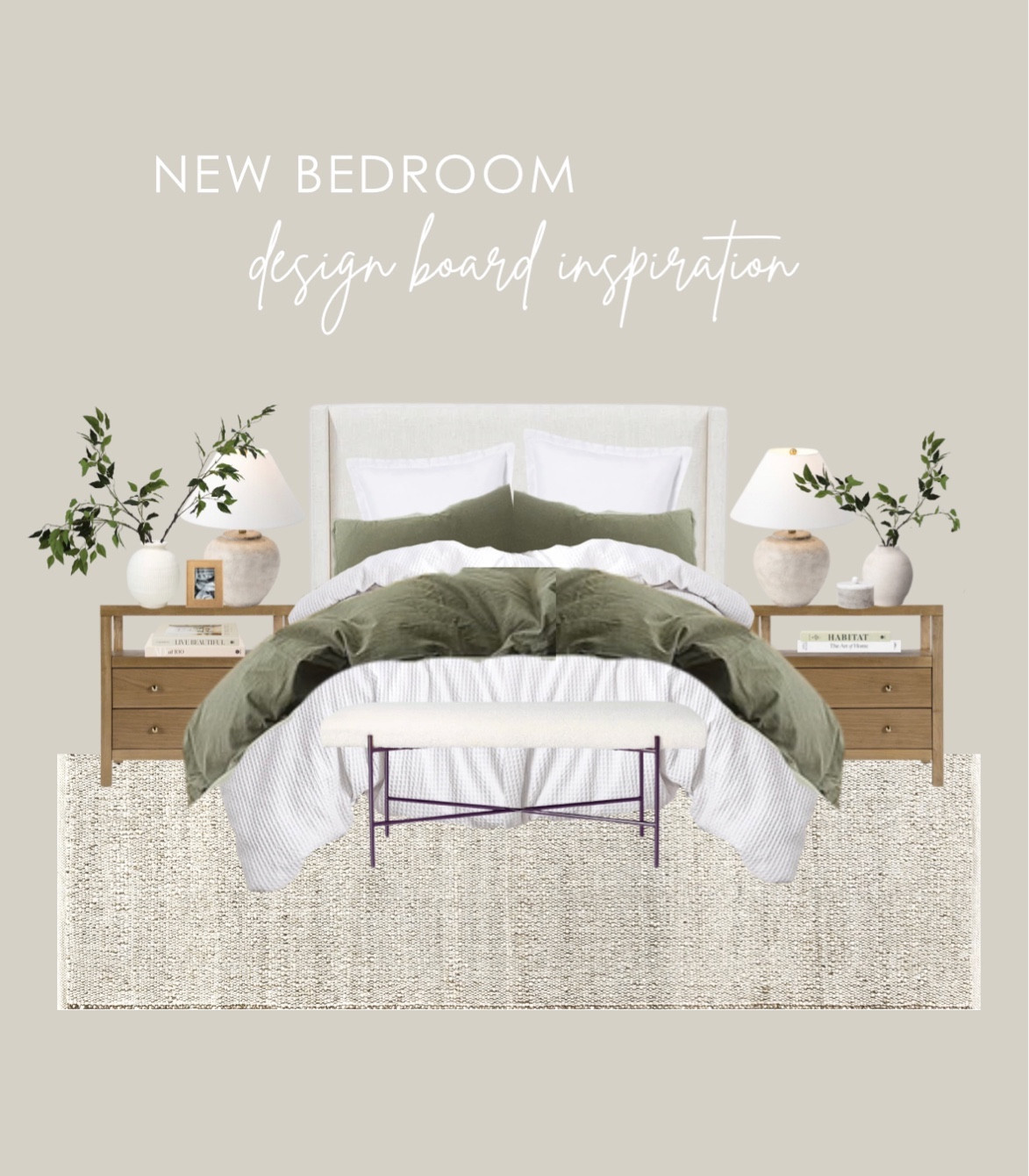 Our new bedroom design! Rug option one!

Bedroom ideas, bedding, bedroom design, bedroom decor, nightstands, bedroom rug, bedroom bench, benches, lamps, table lamps, stems and vases, nightstand decor, home design, house stuff, affordable decor 

#LTKhome #LTKstyletip