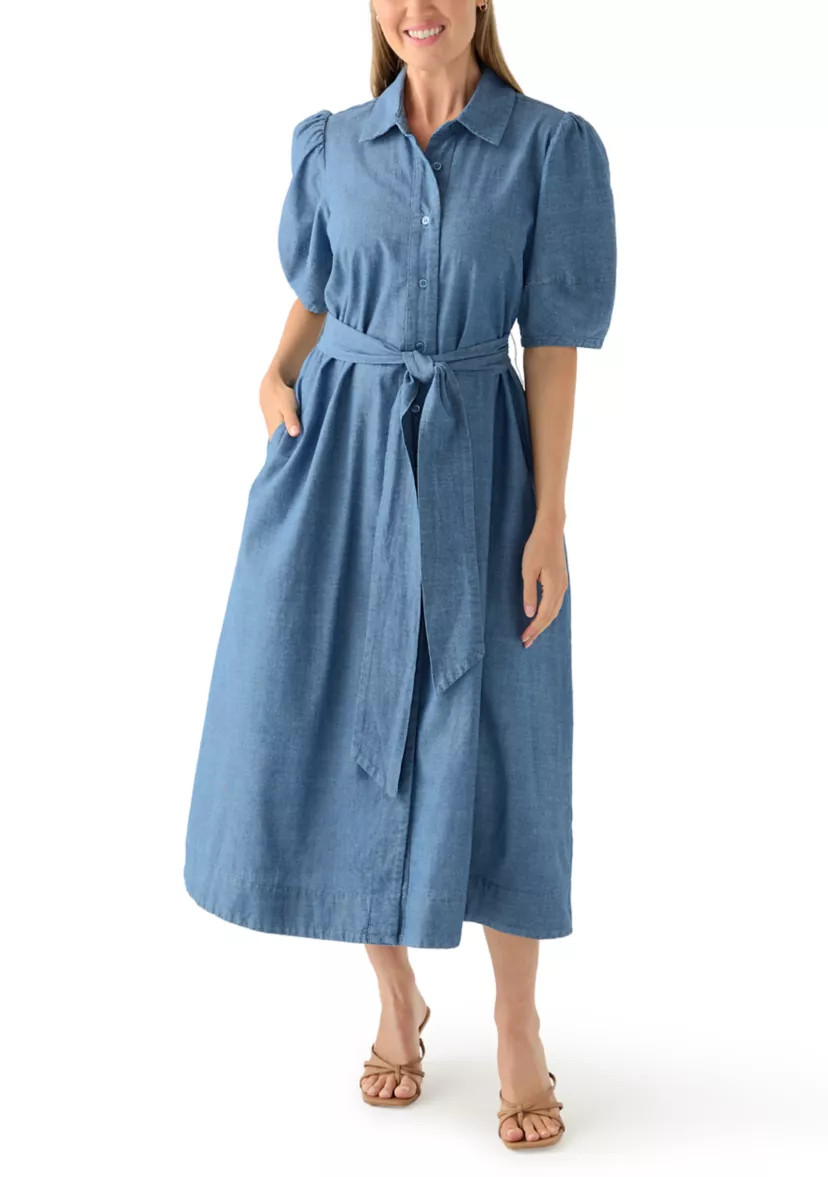 Petite Puff Sleeve Maxi Dress | Belk