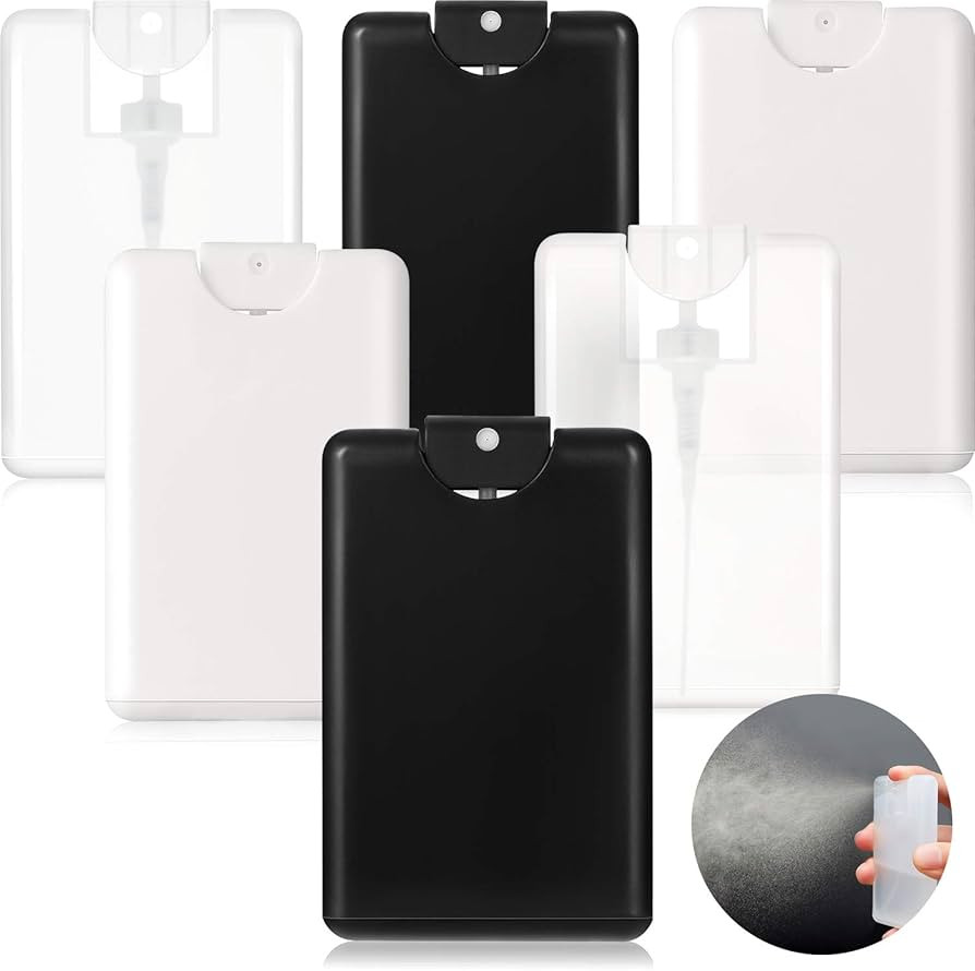 6 Pieces 20 ml/ 0.67 oz Refillable Perfume Spray Bottles Card Type Fine Mist Bottles Plastic Perf... | Amazon (US)