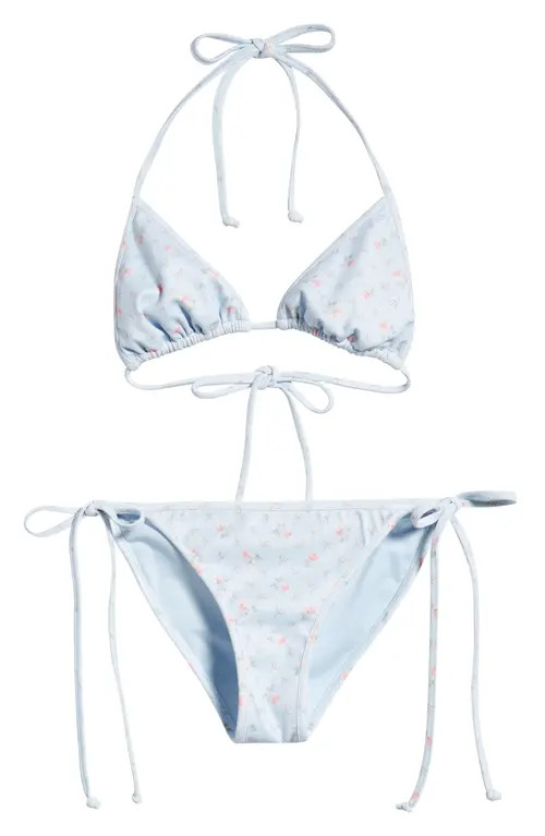 LoveShackFancy Kids' Dannie 2-Piece Bikini in Chapparal Blue at Nordstrom | Nordstrom