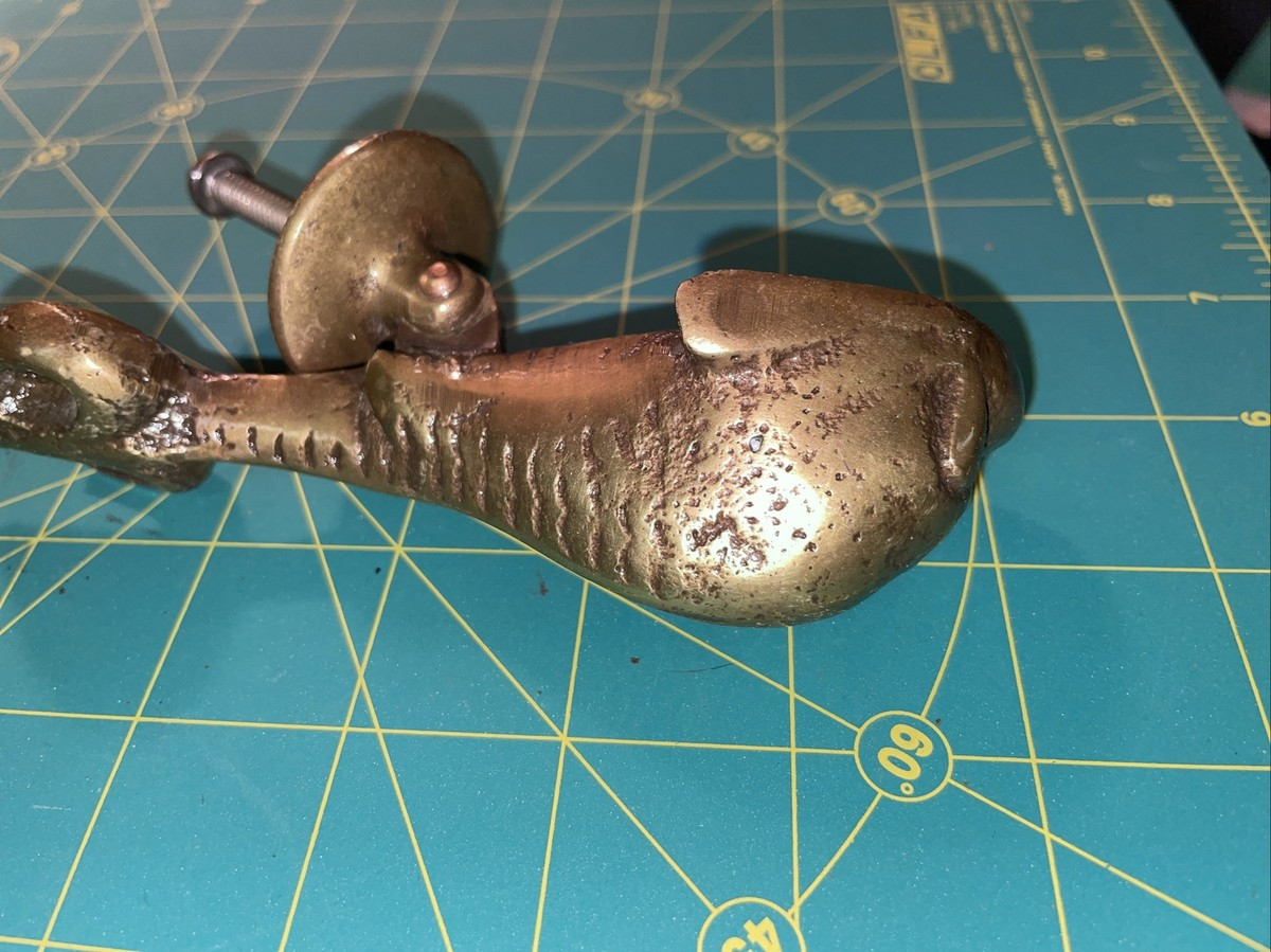Antique Solid Brass Door Knocker Koi Fish Dolphin Architectural Old Vintage | eBay US