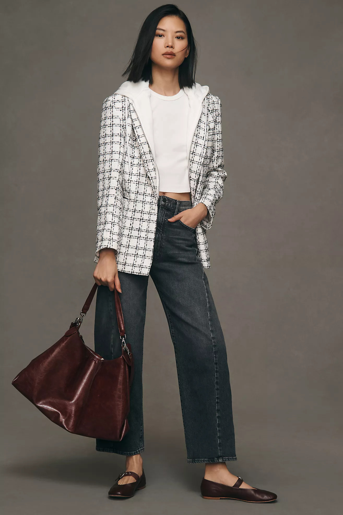 MOTHER Half Pipe Flood High-Rise Tapered Jeans | Anthropologie (US)