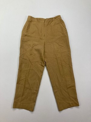 RALPH LAUREN SILK Trousers - UK10 L26 - Tan - Great Condition - Women’s | eBay US