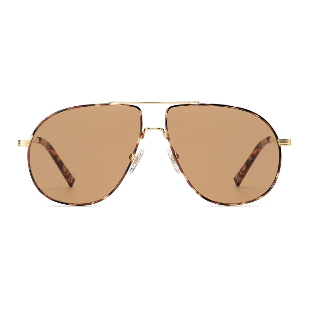 Retro Oversized Aviator Sunglasses for Men, Vintage Designer 70s Shades UV Protection Sun Glasses... | Amazon (US)