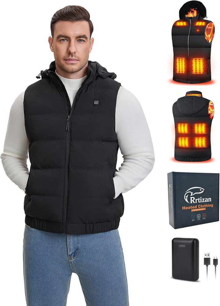 Rrtizan Heated Vest Winter Jacket for Men with Battery 15 Zone Warm Electric Heated Jacket Huntin... | Amazon (CA)
