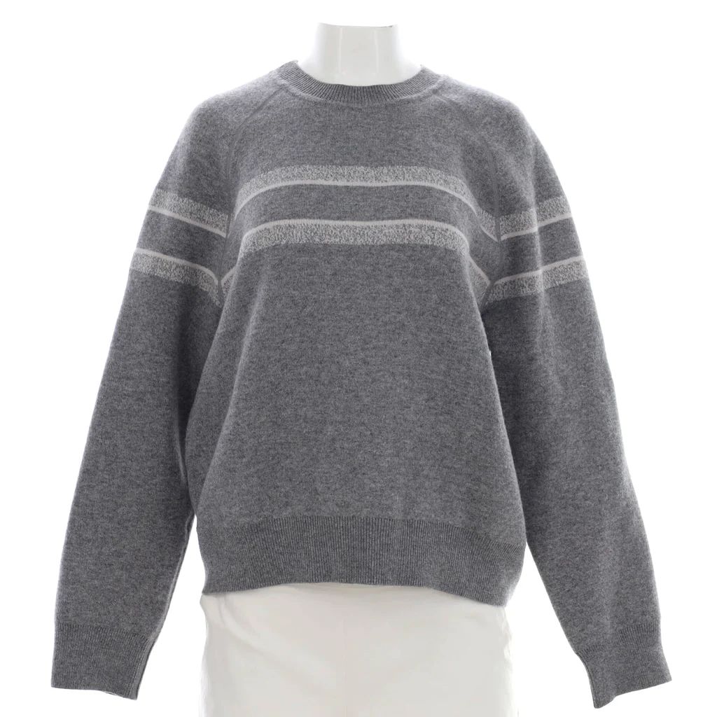 Women's Logo Crewneck Reversible Sweater Oblique Cashmere Blend | Rebag