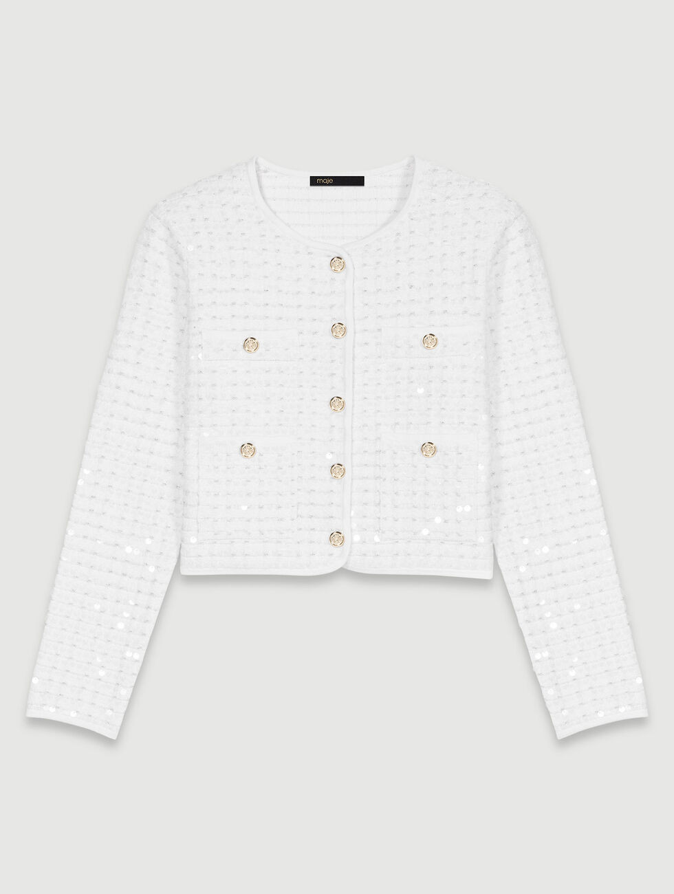 Sequin knit cardigan | Maje US | Maje US
