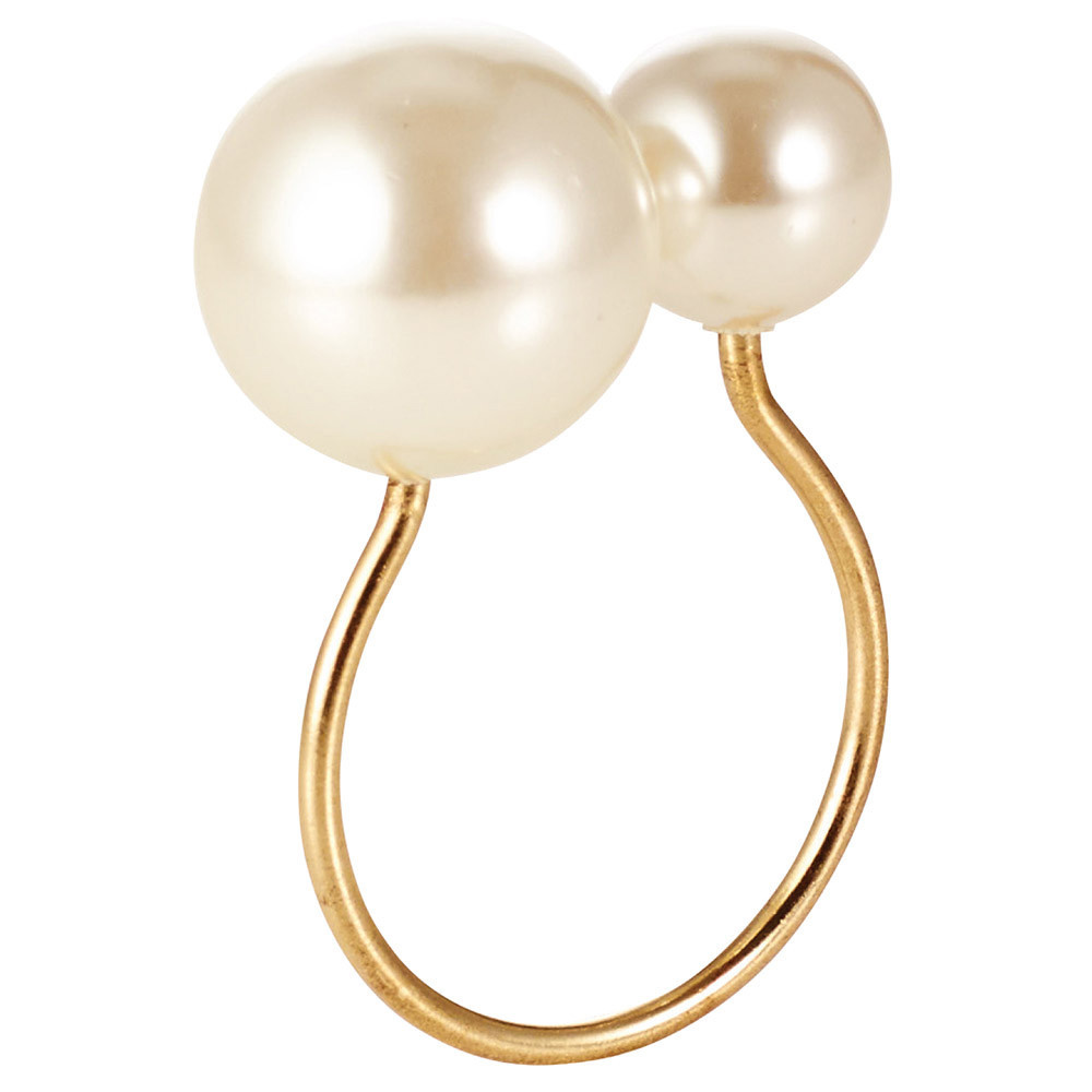 Pearl Modern Classic Gold Metal Napkin Ring - Set of 4 | Kathy Kuo Home