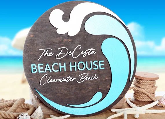 Personalized Wooden Beach House Sign Beach House Gifts | Etsy | Etsy (US)