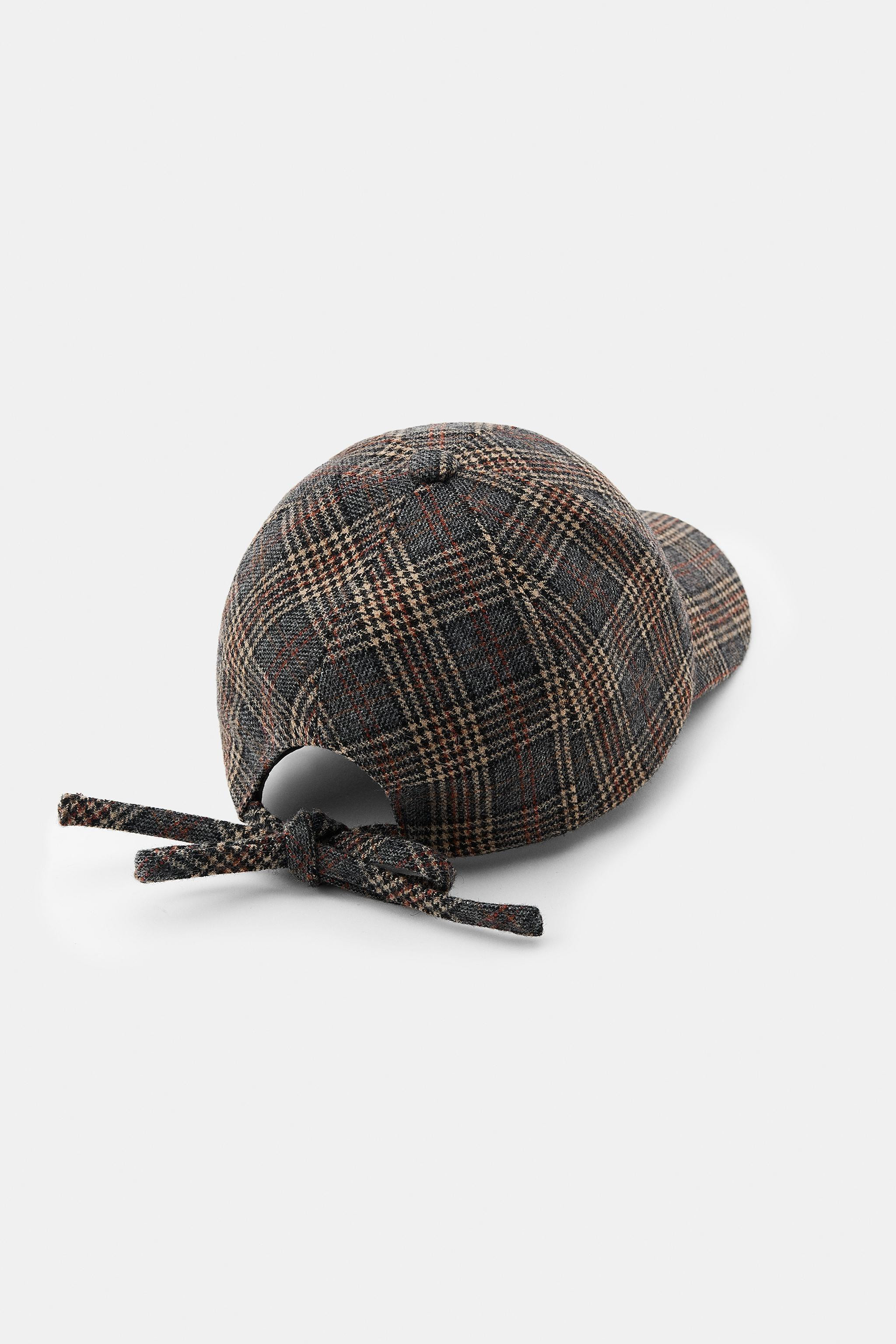 WOOL PLAID CAP | Zara US