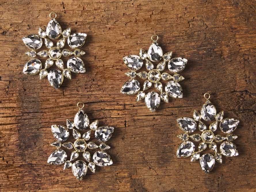 Small Rhinestone Snowflake Ornament (set of 4) | Arhaus
