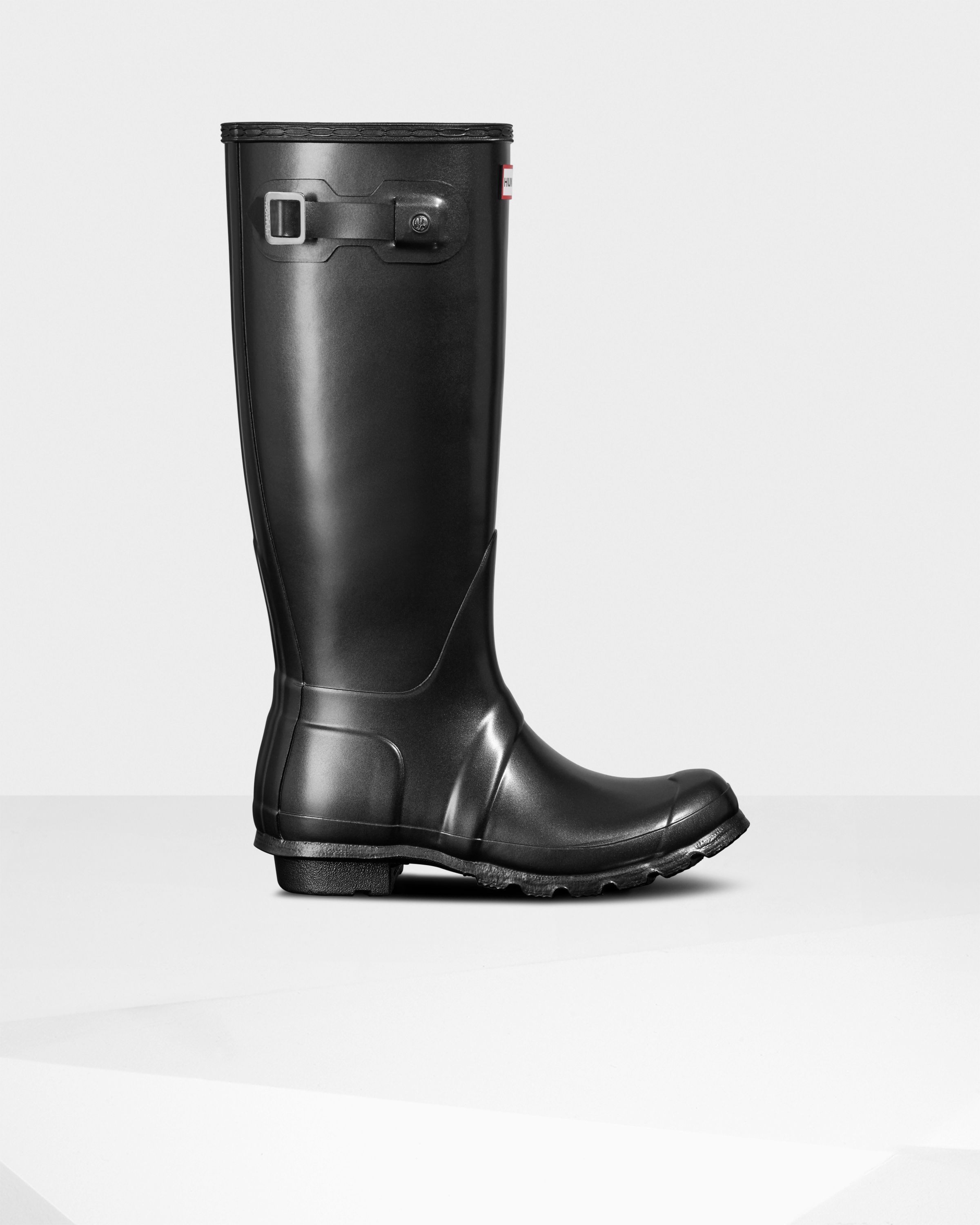 Women's Original Pearlized Tall Rain Boots: Black | Hunter (US and CA)