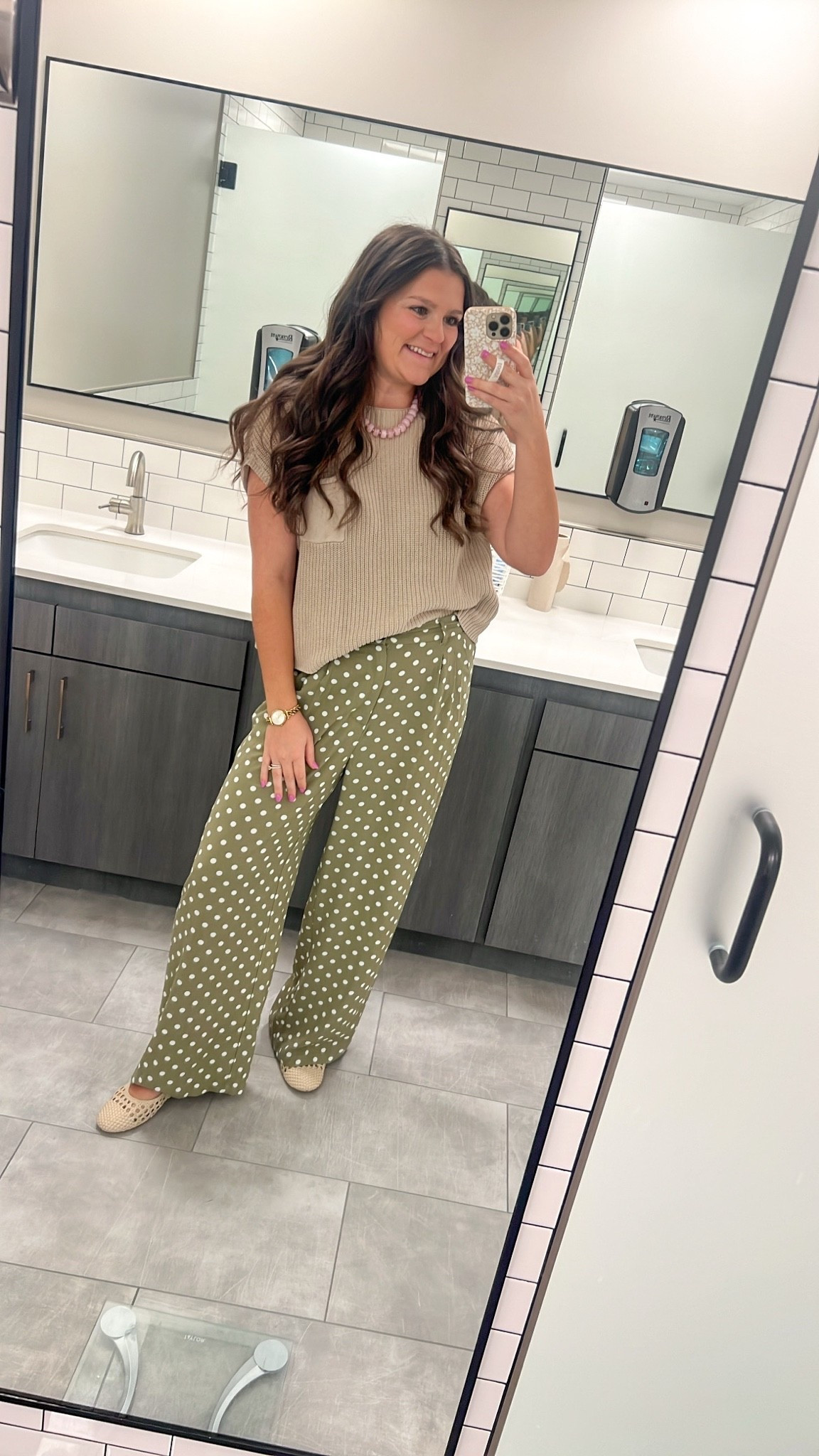 Love love loveee these polka dot pants for work! They have an elastic waist & are so lightweight. Wearing my true size medium! Top is from a 2 piece set, medium also. Shoes are tts! 

Polka dot pants / work pants / mom friendly pants / mom approved / mom outfit / mom work outfit / mom workwear / teacher outfit / work outfit / comfy outfit / comfy work outfit / polka dot trouser / trouser pants / post Partum friendly / post Partum outfit / post partum workwear / office outfit / business casual outfit / fall outfit / fall work outfit / summer to fall outfit / sweater vest / fall top / fall fashion / Amazon outfit / Amazon fall outfit / Amazon work outfit / mom style / mom pants / comfy but cute / working mom

#LTKmomlife #LTKootd #LTKWorkwear