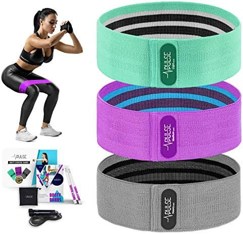 Pulse Athletics Resistance Bands for Legs and Butt, 3 Nonslip Booty Bands, Exercise Bands, Glute,... | Amazon (US)