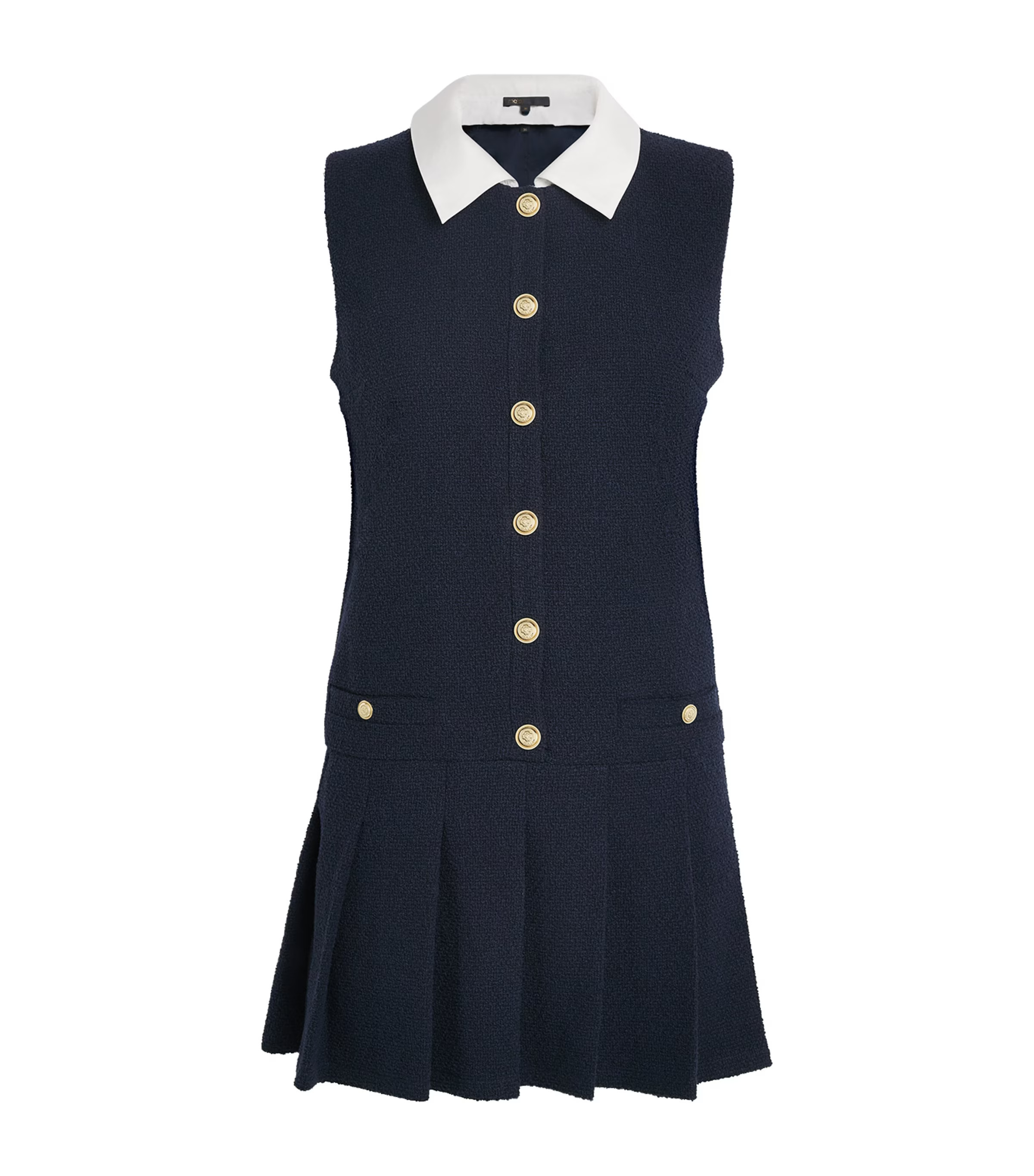 Maje Tweed Buttoned Mini Dress | Harrods (US)