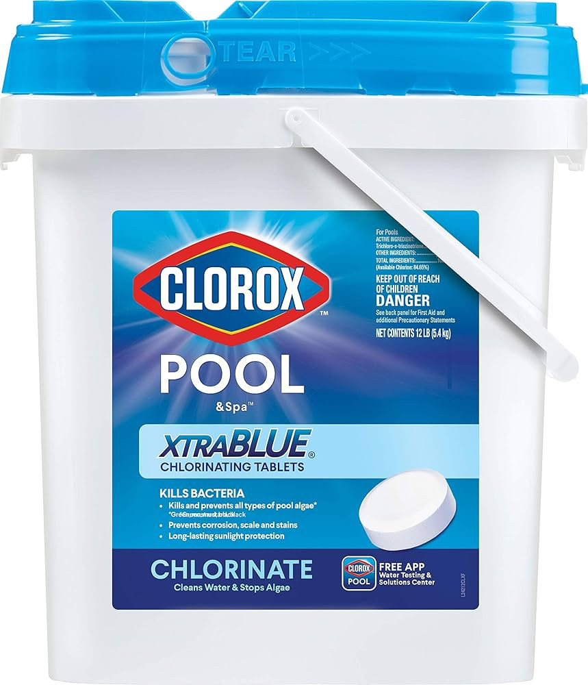 Clorox Pool&Spa XtraBlue 3" Long Lasting Chlorinating Tablets 12 lb | Amazon (US)