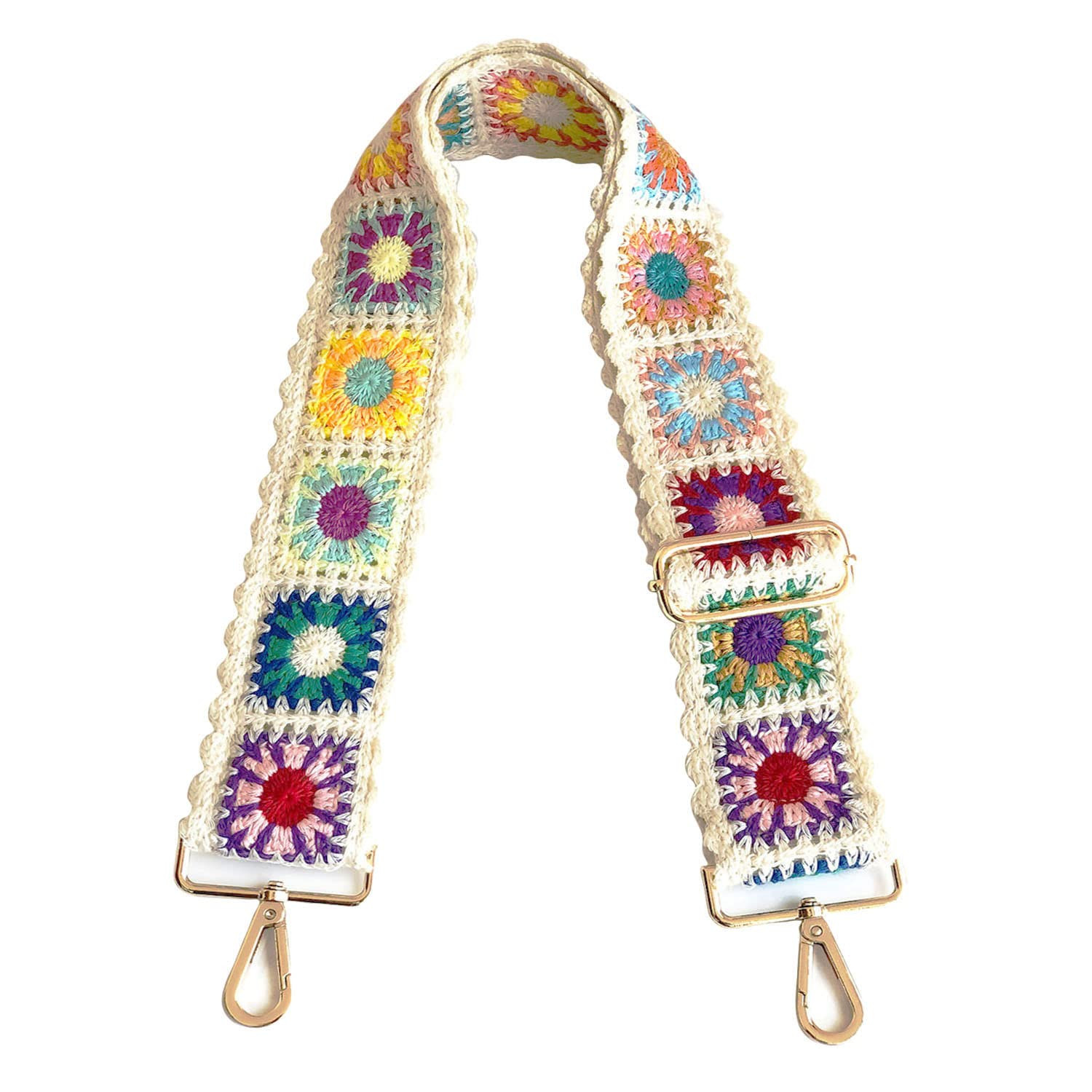 Crochet Flower Purse Straps Replacement Crossbody for Handbags Women Guitar Strap 2 inch Wide Adj... | Amazon (US)