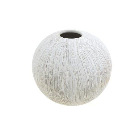 Textured Ceramic Bud Ball Vase, White, 5-Inch | Walmart (US)