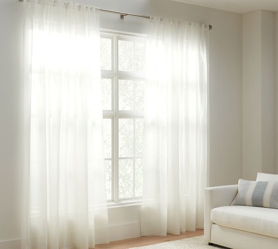 Classic Voile Sheer Curtain - Set of 2 | Pottery Barn (US)
