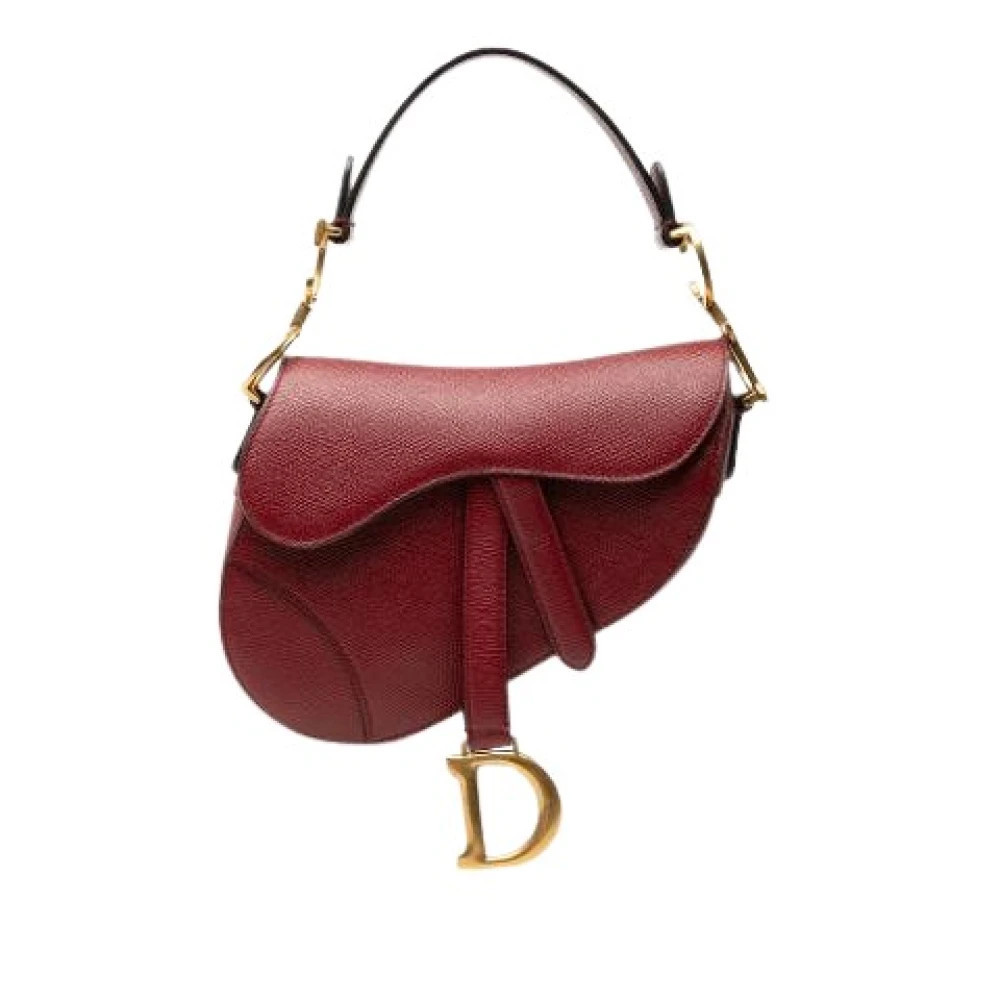 Dior Vintage - Pre-owned The Saddle Bag - Dames - Pre-owned - Rood - Maat: ONE Size Leer | Miinto NL