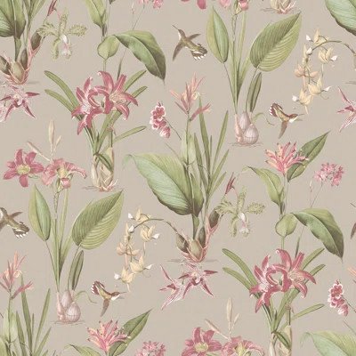 Secret Garden Botanical Floral Design 33' L x 21" W Wallpaper Roll | Wayfair North America