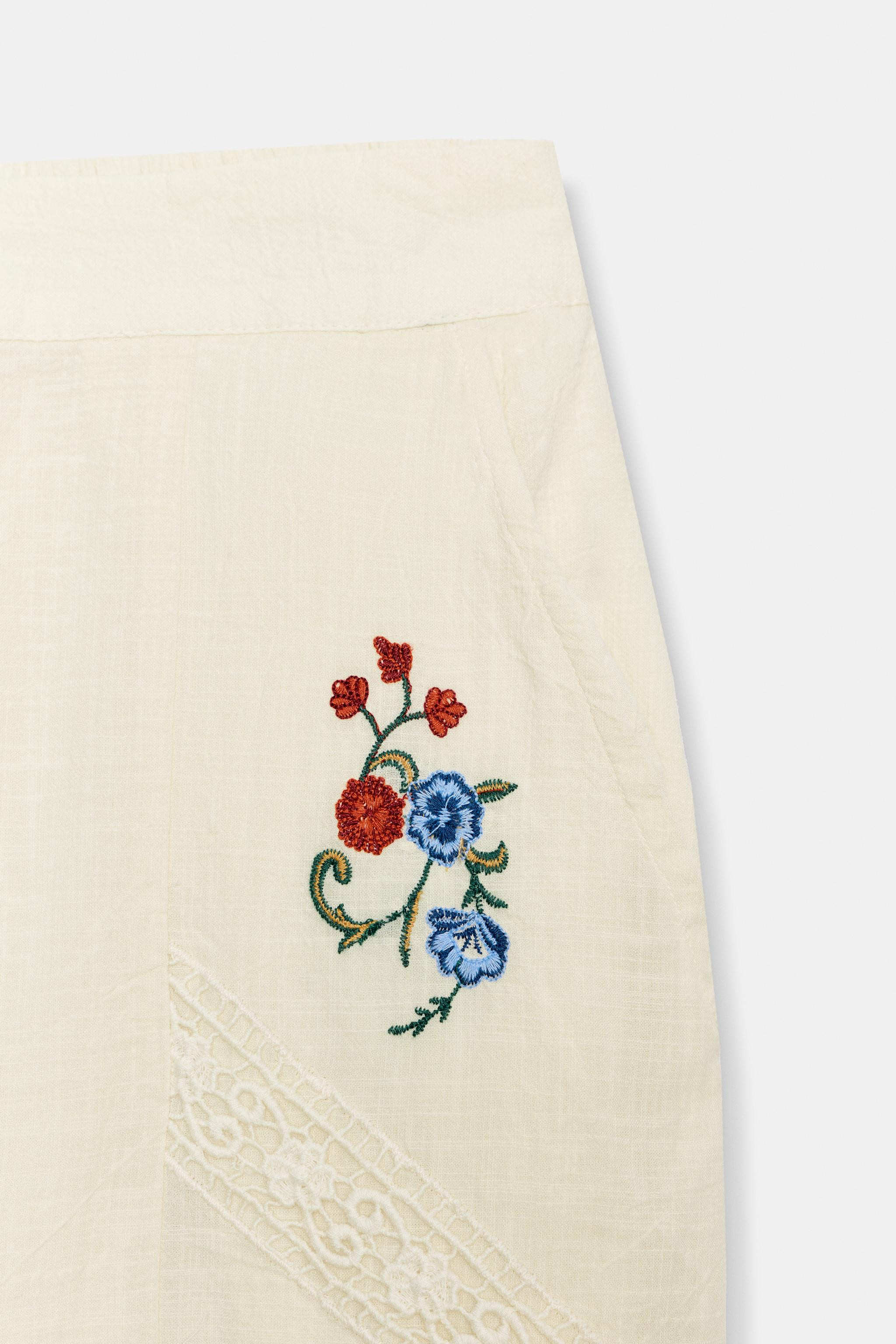 EMBROIDERED SAROUEL TROUSERS | Zara UK