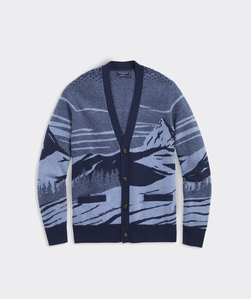 Merino Wool Mountain Scenic Cardigan | vineyard vines