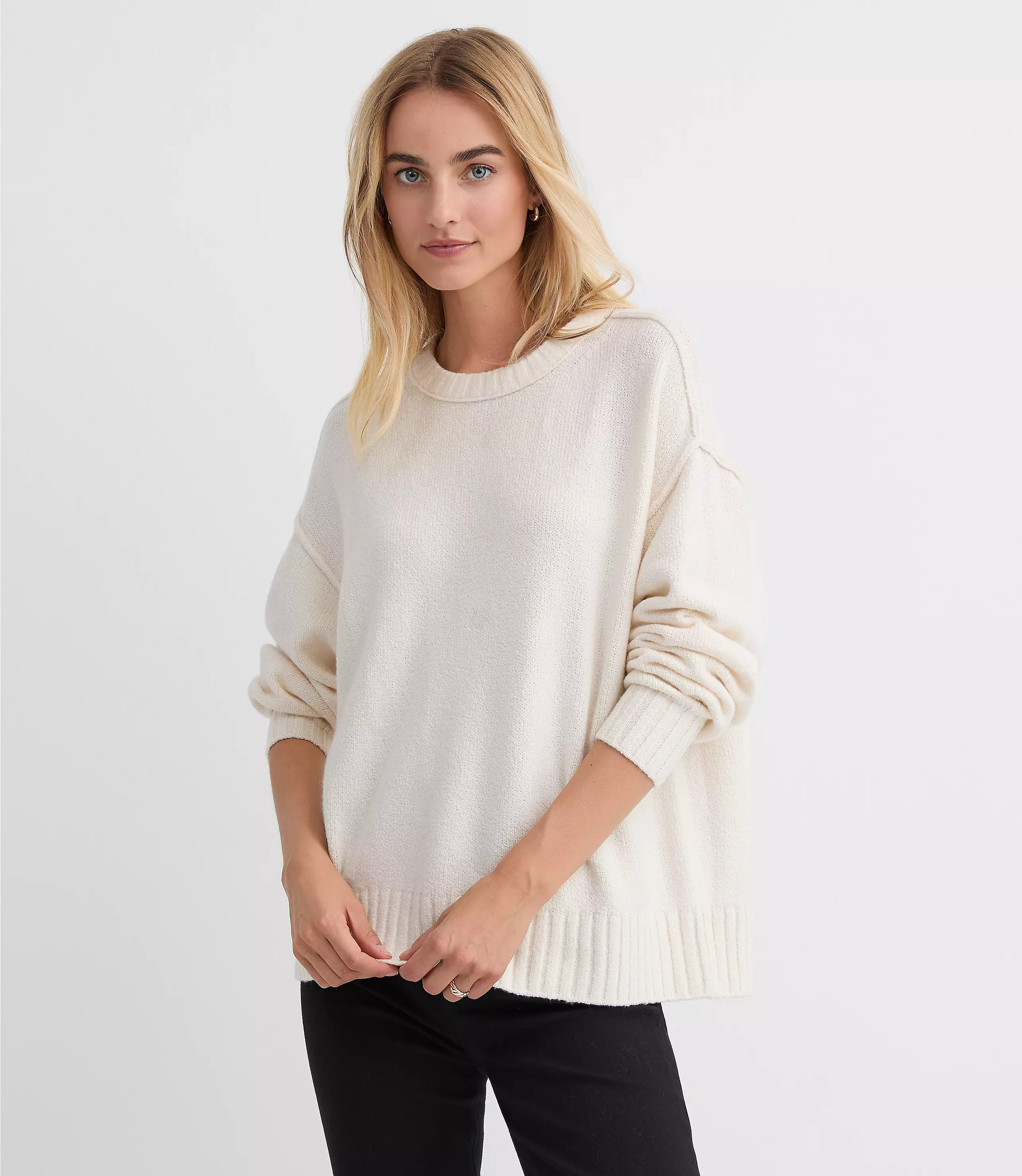Elliptical Hem Sweater | LOFT