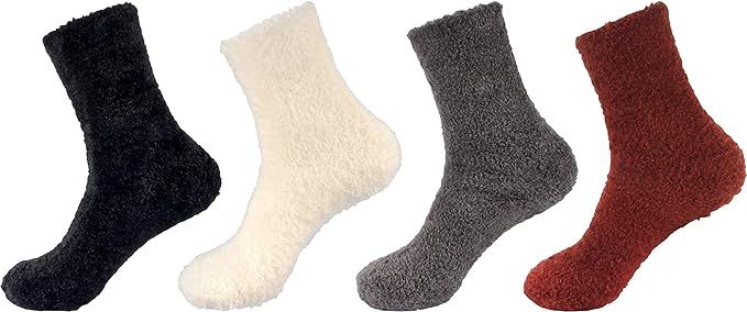 Women's Super Soft and Cozy Feather Light Fuzzy Socks - Multiple Color Options | Amazon (US)