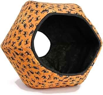 Cat Ball Cat Bed (Orange/Black Cats) | Amazon (US)