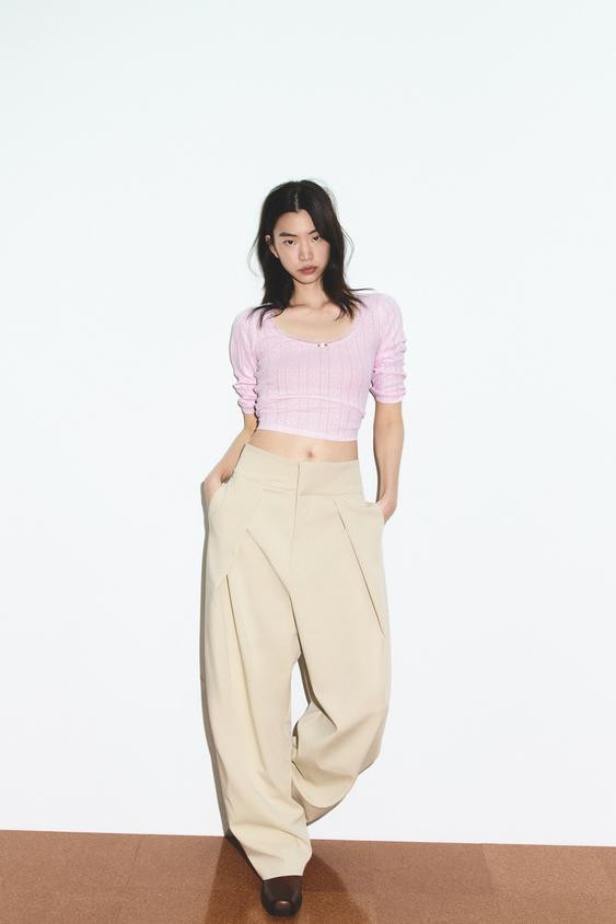 PLEATED BALLOON PANTS | Zara US