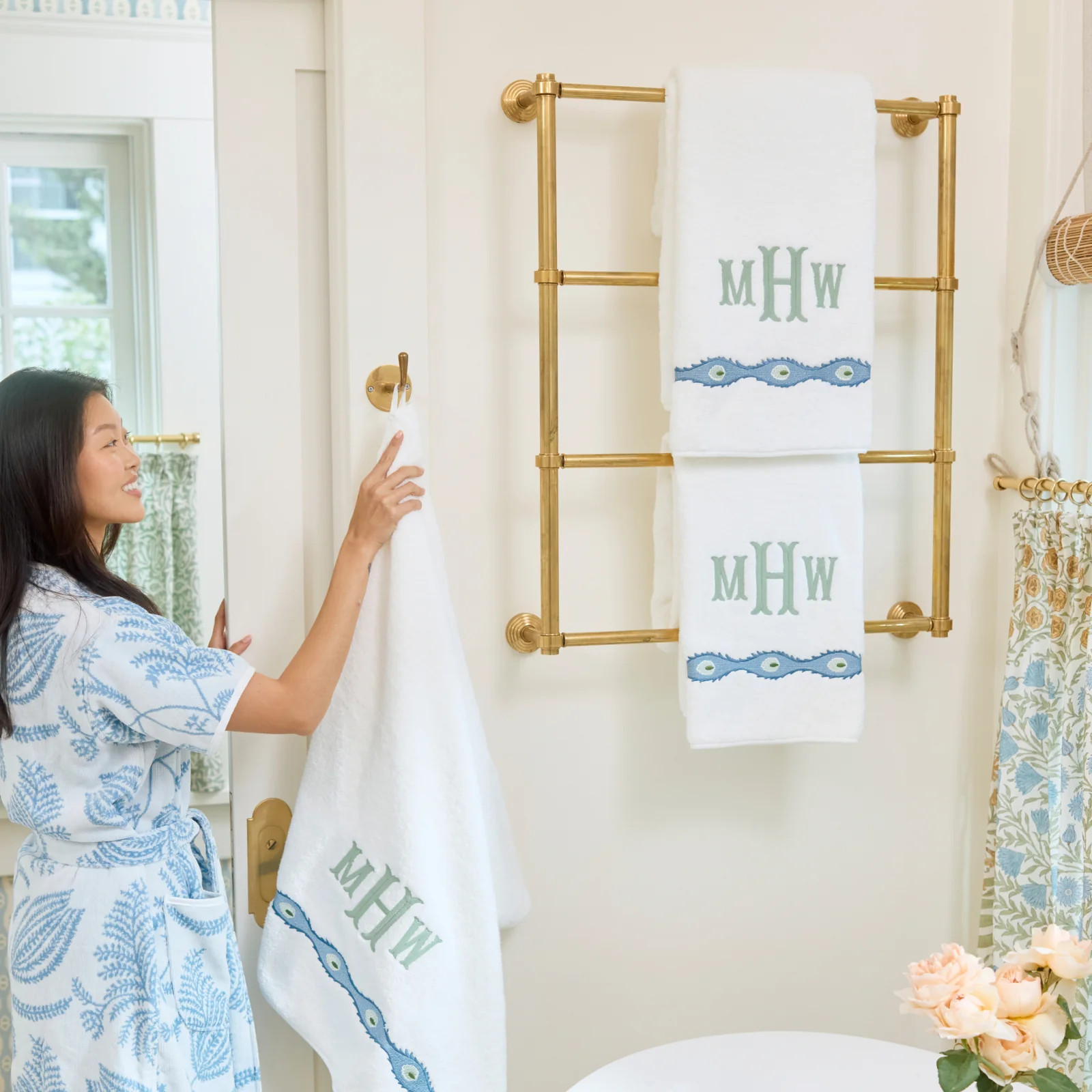 Lee Jofa x Weezie Embroidered Bath Towel | Weezie Towels