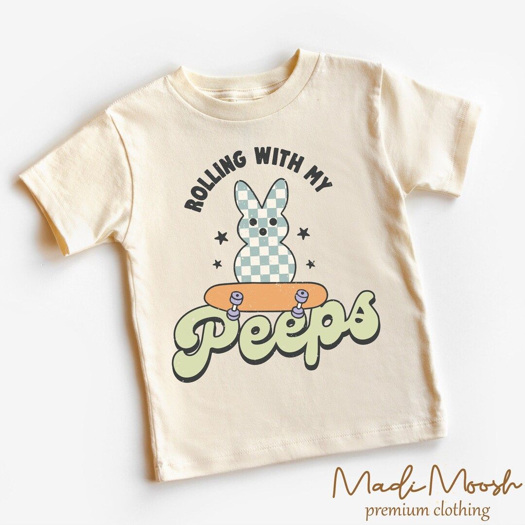 Rolling With My Peeps Kids Shirt  Cute Easter Bunny Toddler - Etsy | Etsy (US)