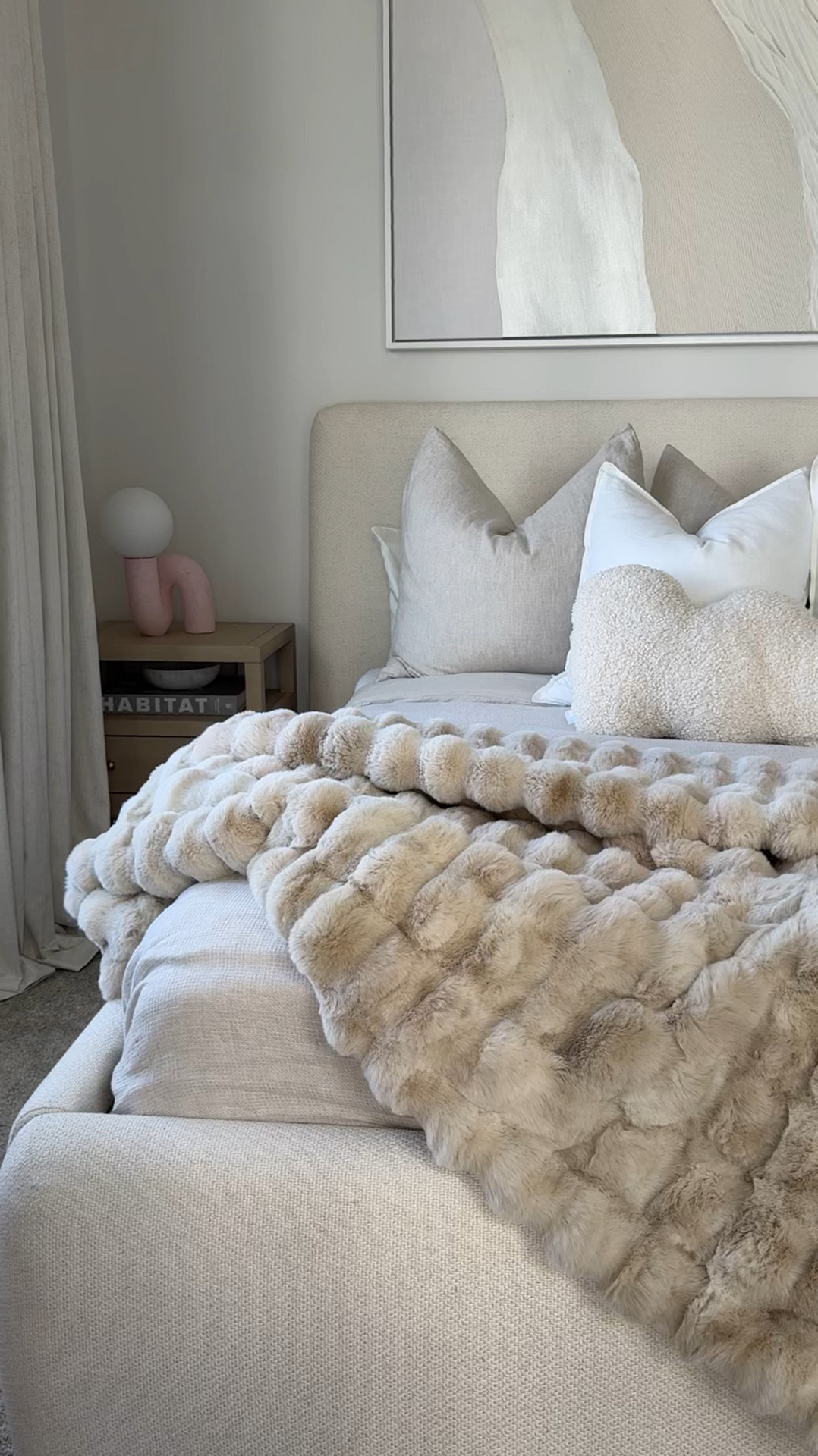 Quiet luxury / Organic modern bedding 

The linen euro shams are the ones that show a Pinterest symbol. For some reason it won’t let me add a photo. They are the flax color. The duvet is also in the flax color. This faux fur throw is hands down the most luxurious, beautiful throw I’ve ever owned !!! 

bedding, bedding ideas, faux fur throw 

#LTKStyleTip #LTKHome #LTKVideo