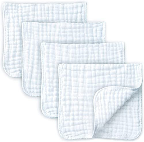 KiddyCare Muslin Burp Cloths | Burp Clothes for Baby Girl/boy | Organic Baby Clothes Burping Cloths for Babies | 6 Layers absorbance | Baby Burp Cloth 10x20 inches 8 Pieces | Amazon (US)