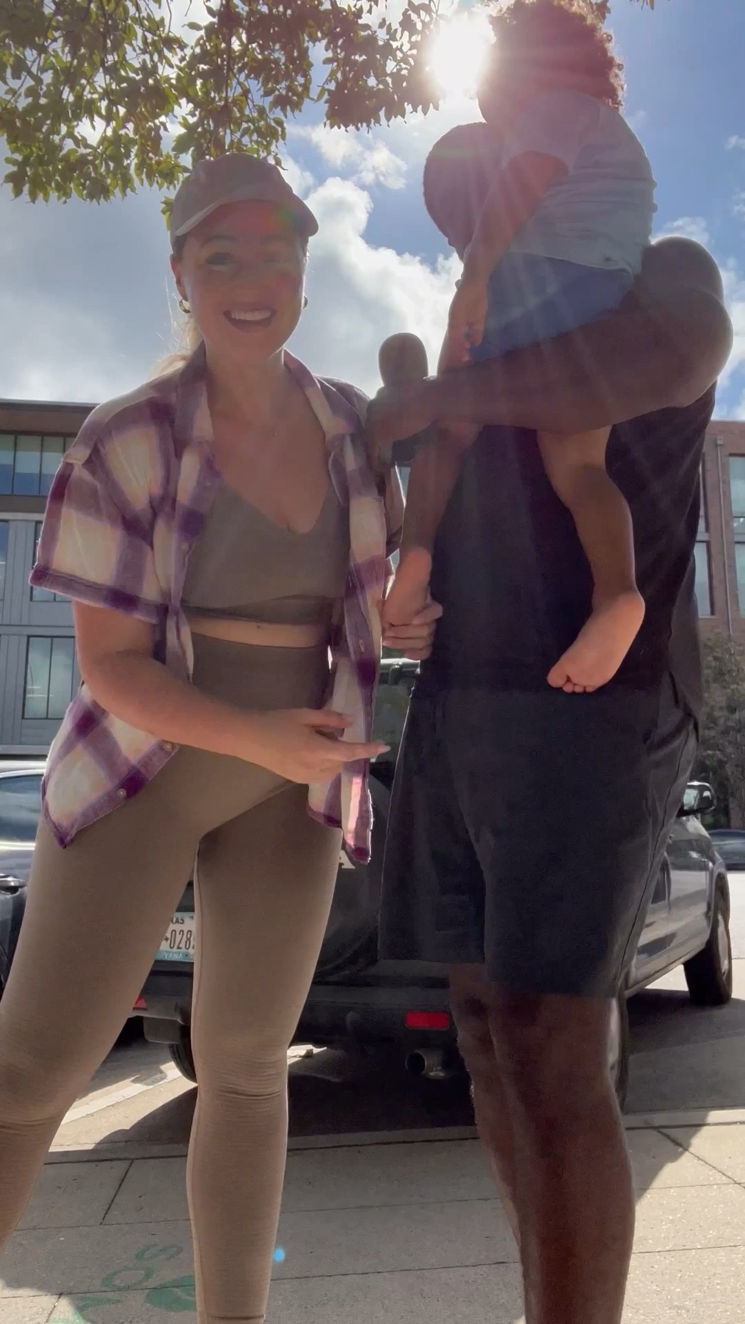 Casual family day out fit as I’m aiming to workout later :) so I threw a shirt over this comfy beige matching gym shark leggings and sports bra! I’m wearing a size XL in everything 💕 happy Sunday 

#LTKfit #LTKSeasonal #LTKunder100